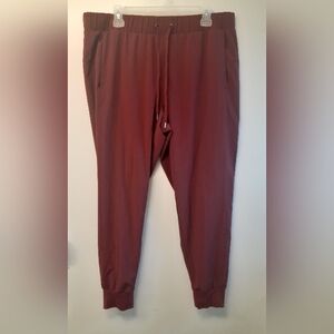 Athletic Works women's lightweight maroon  jogger pants - size x-large